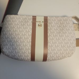 Michael Kors Belt Bag White - Tan